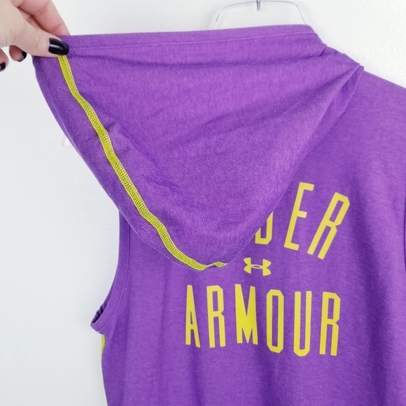 Under Armour Girl's Reversible Zip-Up Sleeveless Hoodie Jacket NWT - Picture 7 of 15